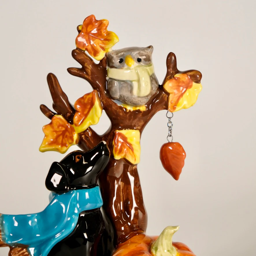 Autumn Tree Lab Dog Figurine - Image 5