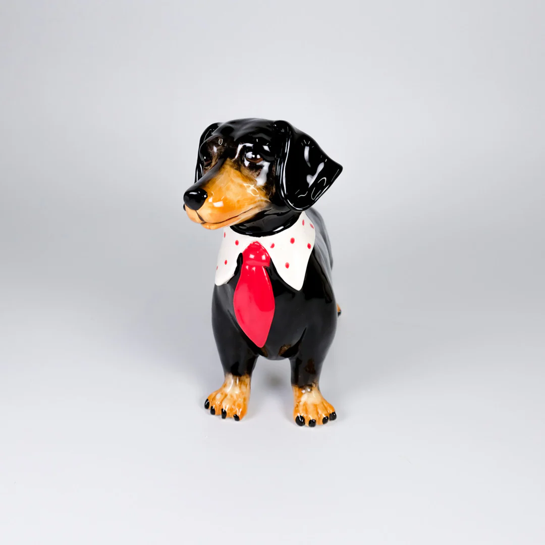 Dachshund Red Tie Figurine - Image 3