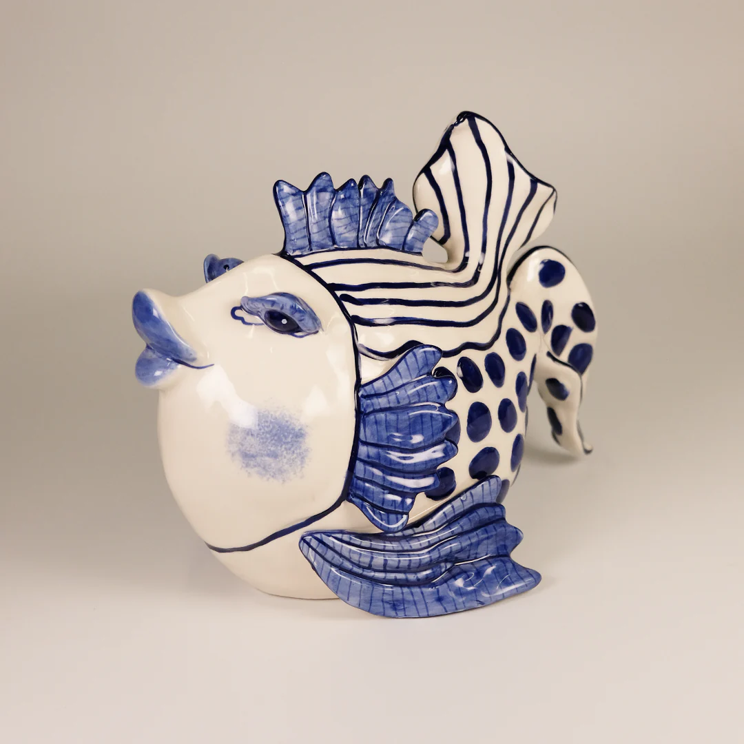 Delft Fish Figurine - Image 3
