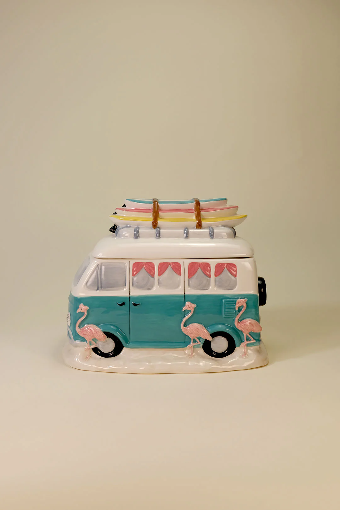 Flamingo Camp Van Cookie Jar
