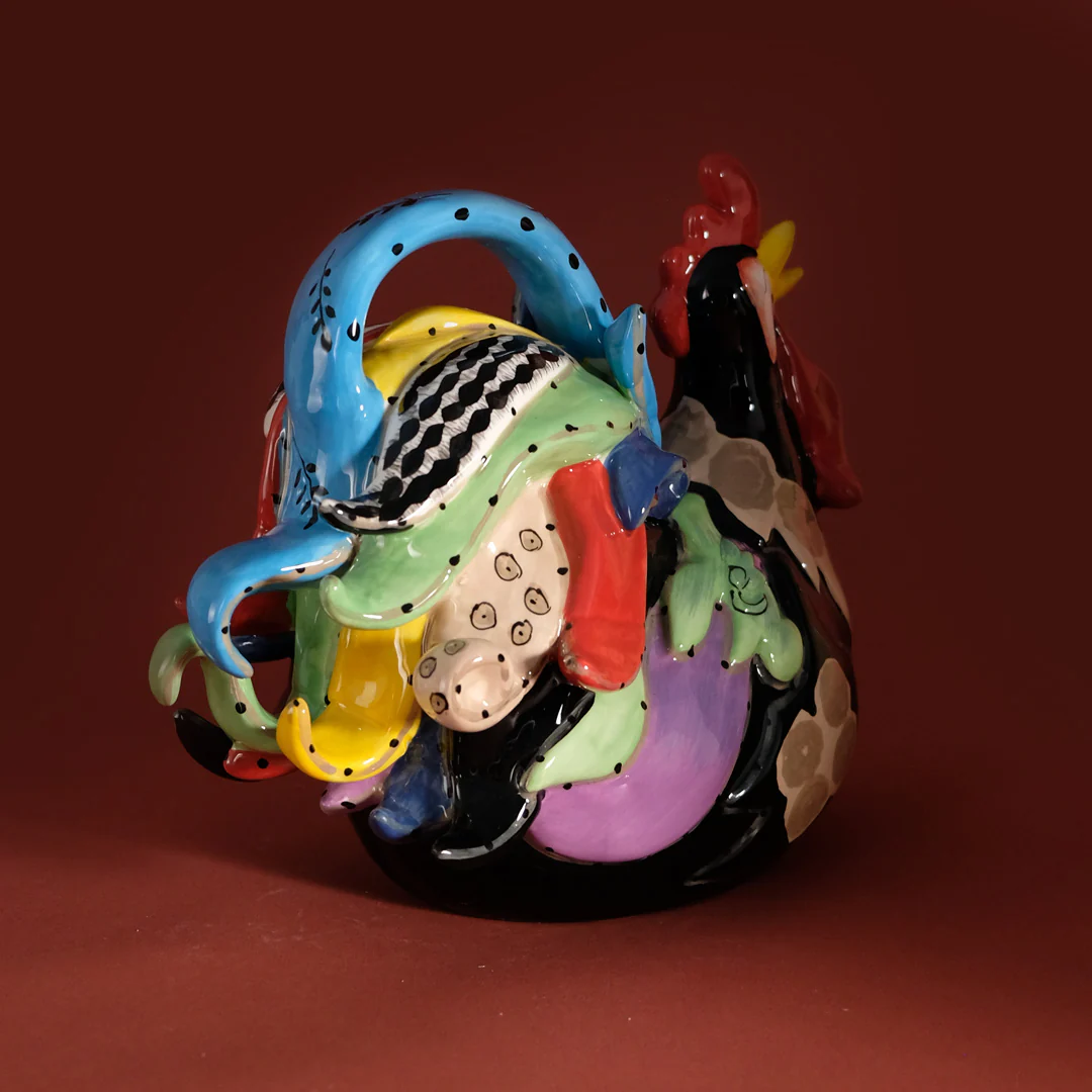 Funky Black Rooster Figurine - Image 2
