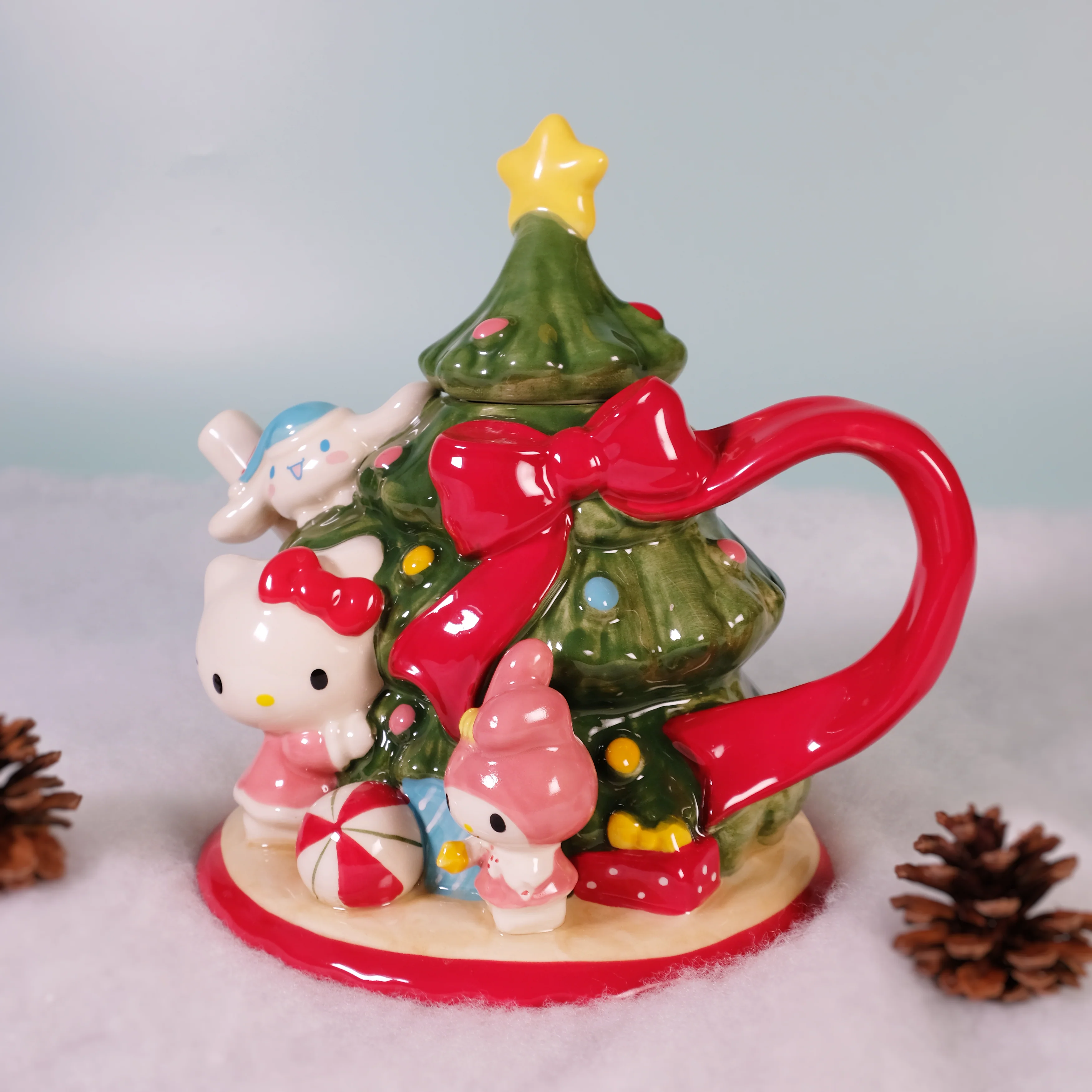 Hello Kitty and Friends Holiday Tree Teapot - Image 3