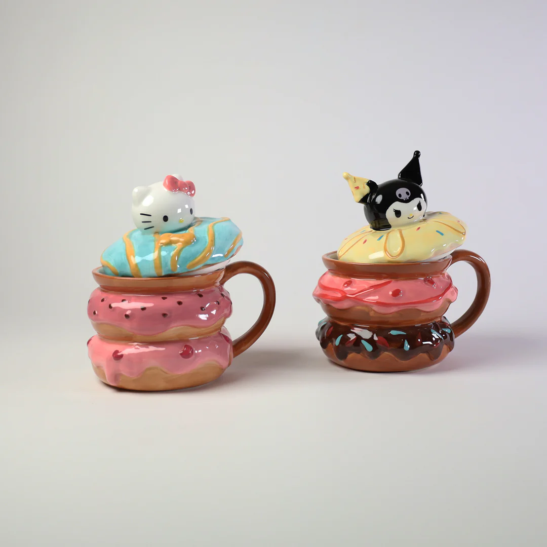 Hello Kitty and Kuromi Donut Mug Set