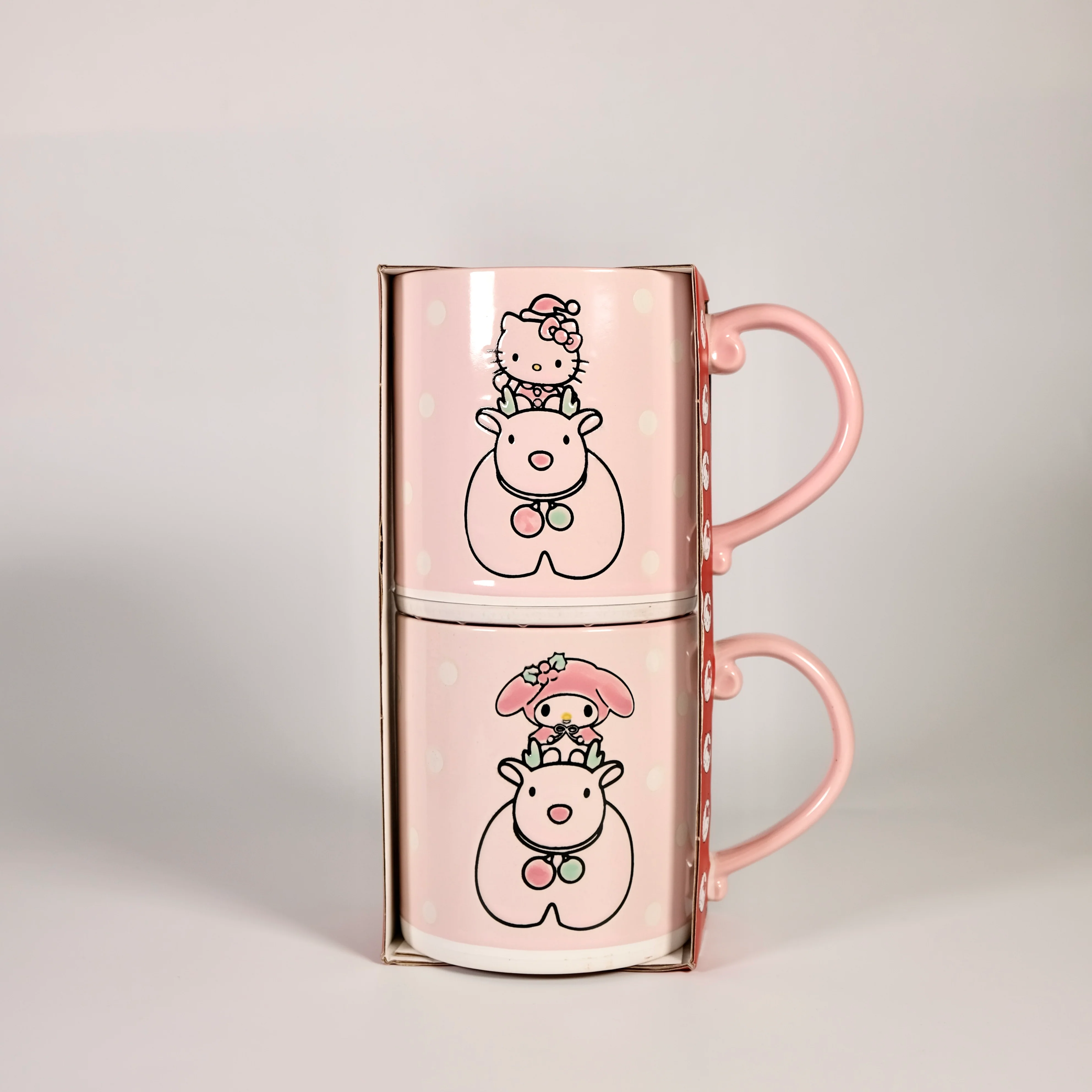 HELLO KITTY AND MY MELODY CHRISTMAS MUG SET 21oz