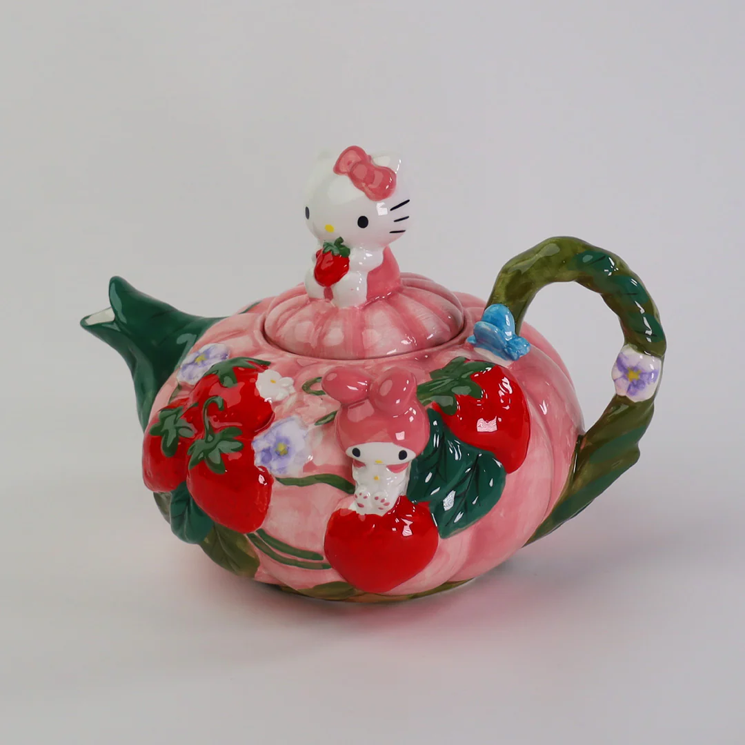 Hello Kitty and My Melody Strawberry Tea Pot - Image 7