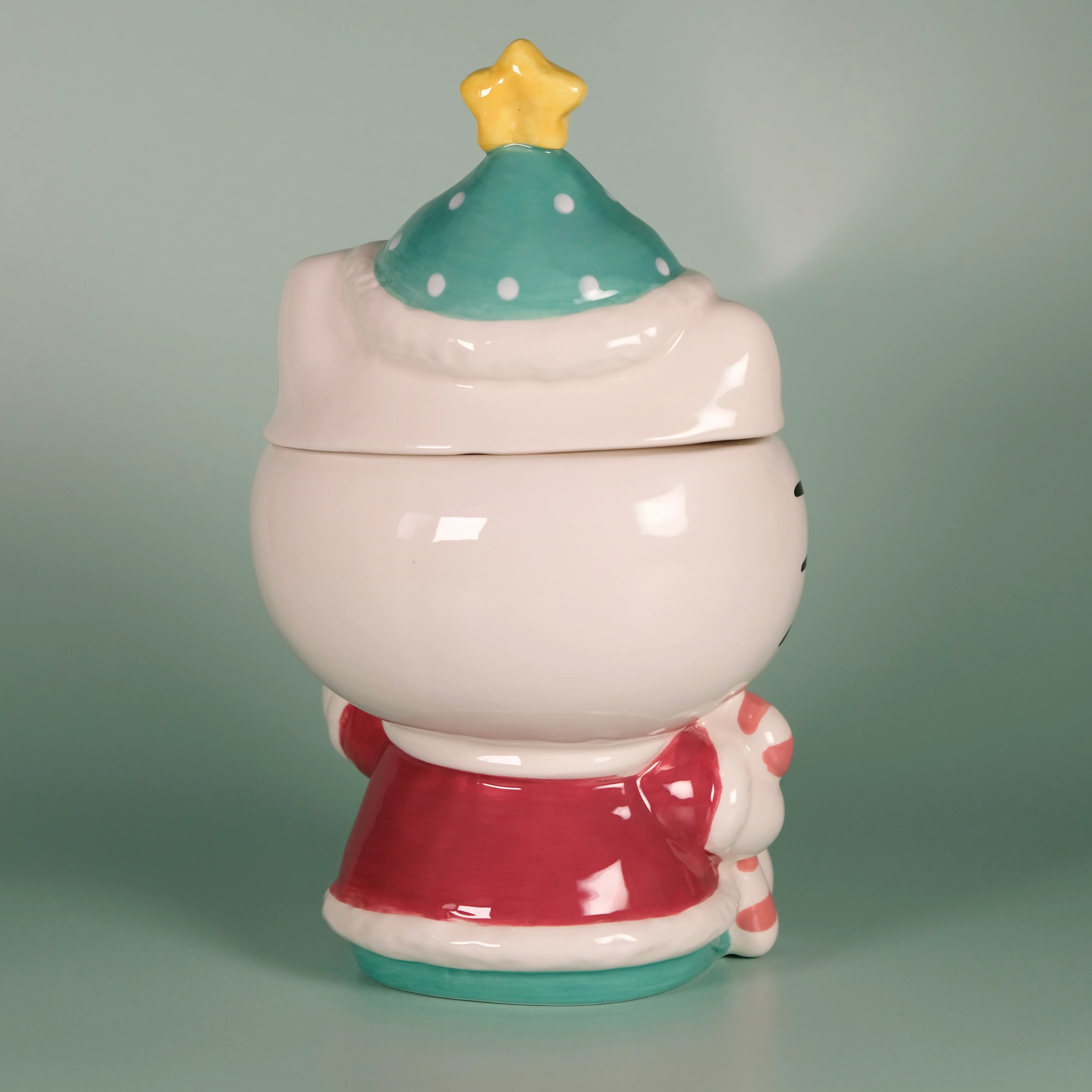 Hello Kitty Holiday Candy Cane Cookie Jar - Image 4