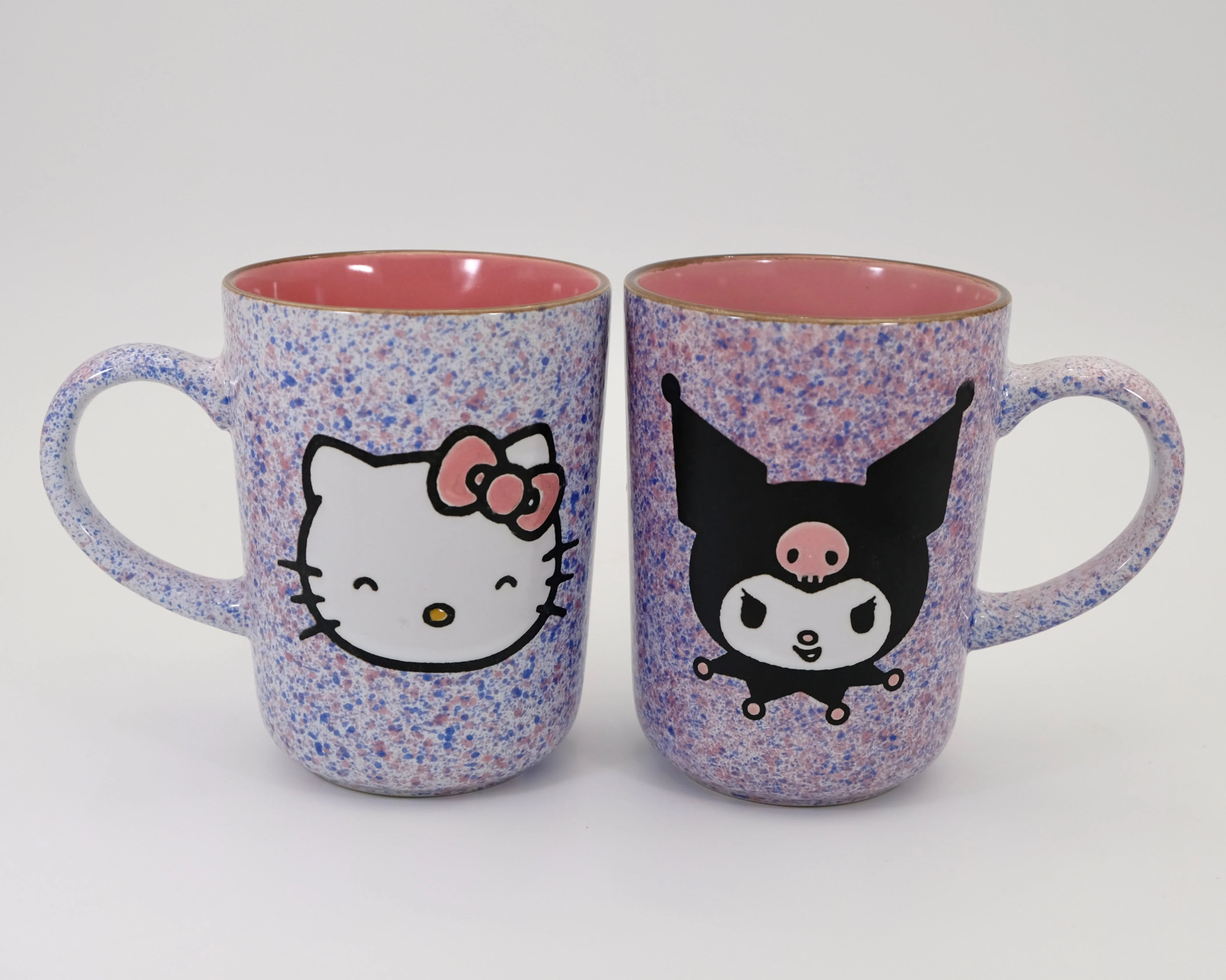 HELLO KITTY & KUROMI COLORFUL SPECKLE 18OZ MUG SET OF 2