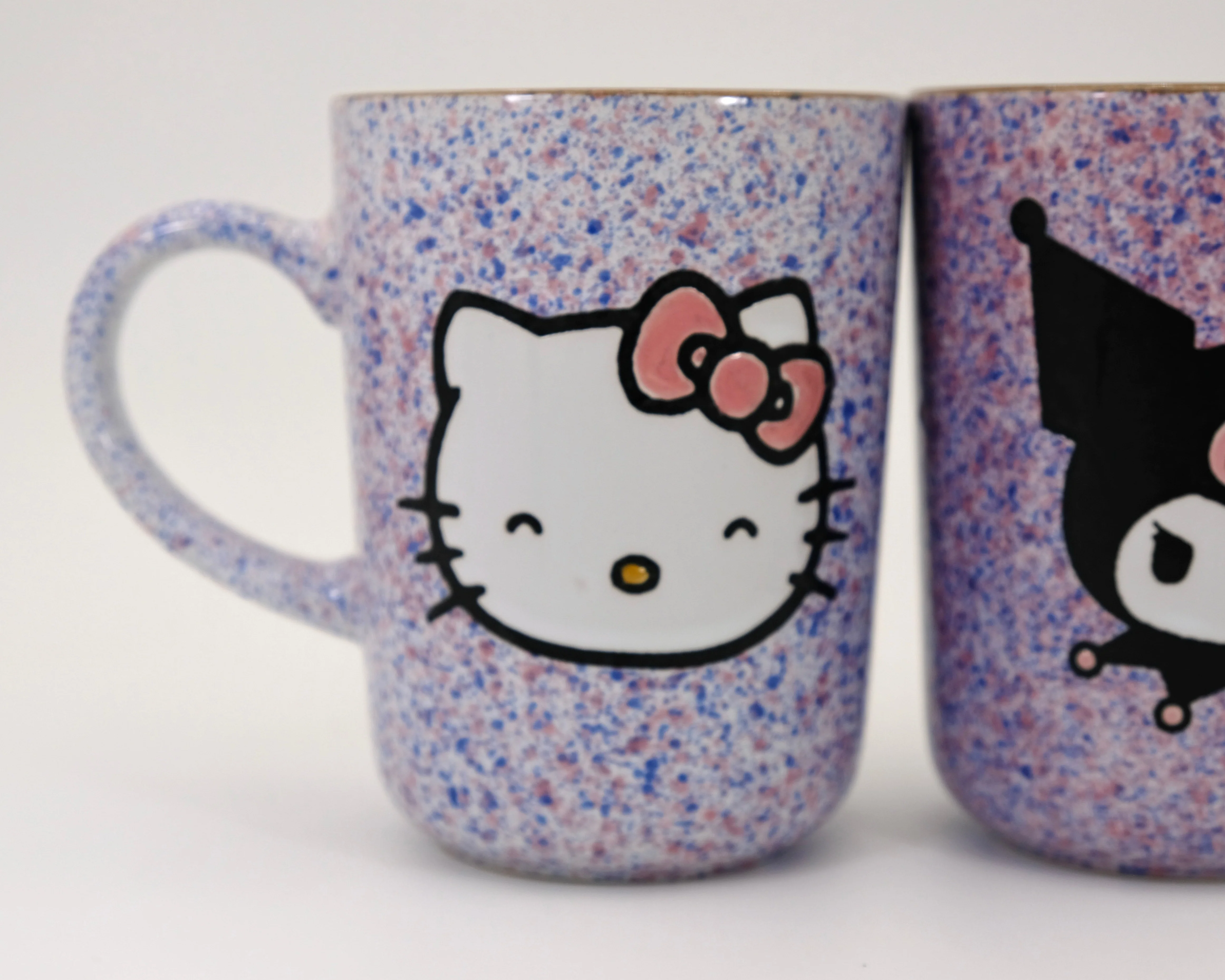 HELLO KITTY & KUROMI COLORFUL SPECKLE 18OZ MUG SET OF 2 - Image 2