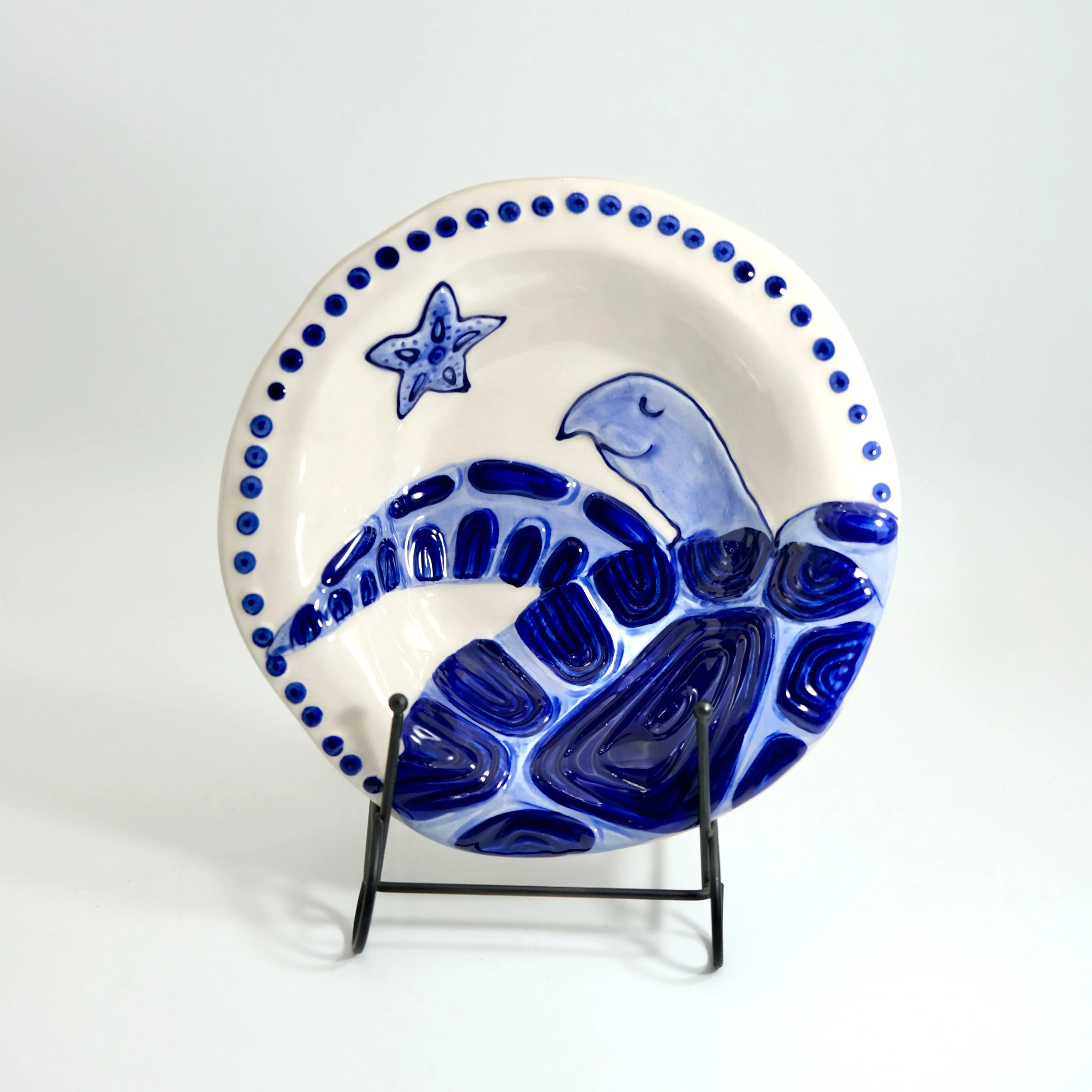 MAGIC SEA TURTLE SOUP BOWL - COBALT BLUE - Image 4