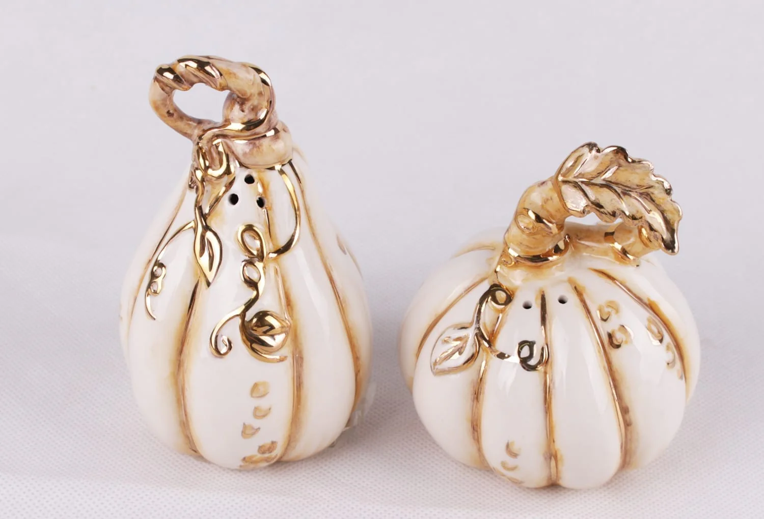 Pumpkin Salt & Pepper Set - With Gold - Image 2
