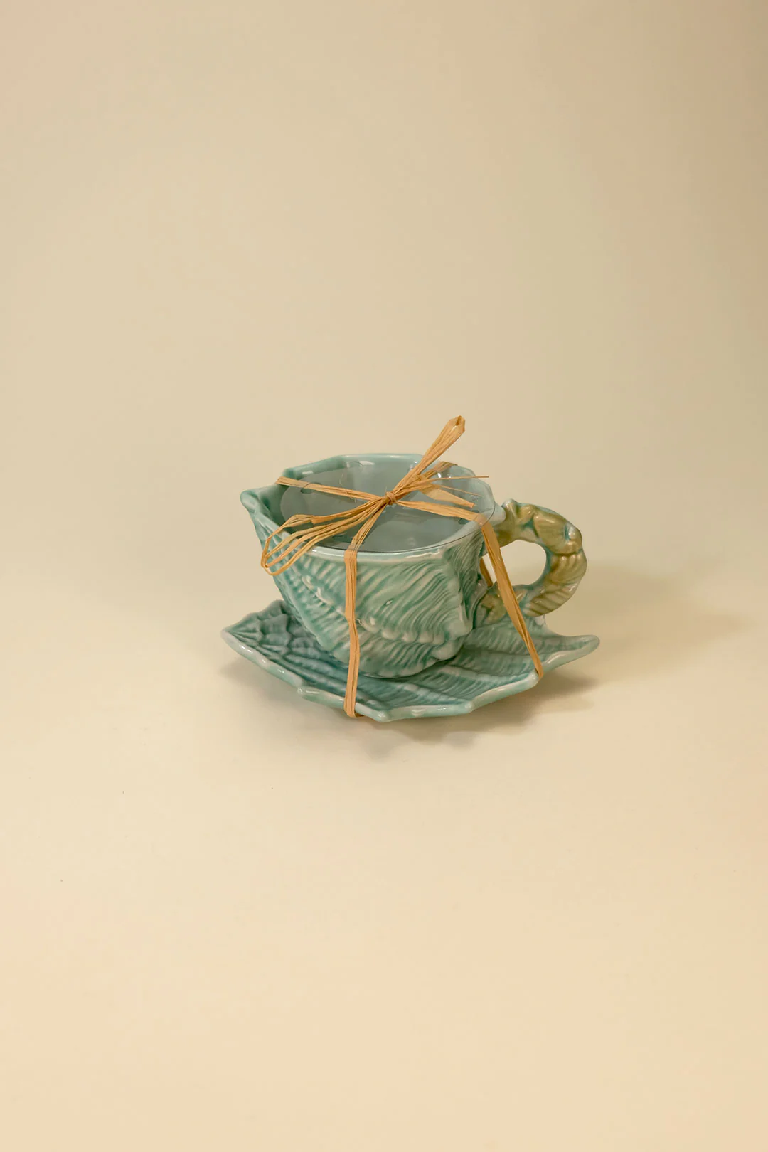 Shell Figural Cup & Saucer Blue - Image 3