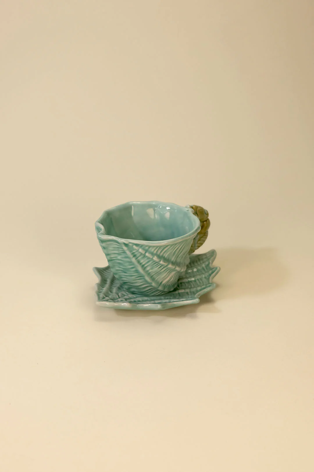 Shell Figural Cup & Saucer Blue - Image 4