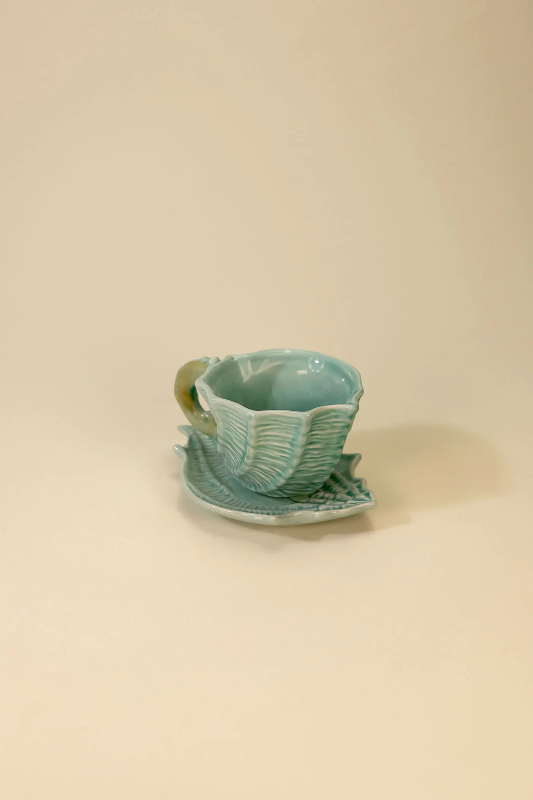 Shell Figural Cup & Saucer Blue - Image 5