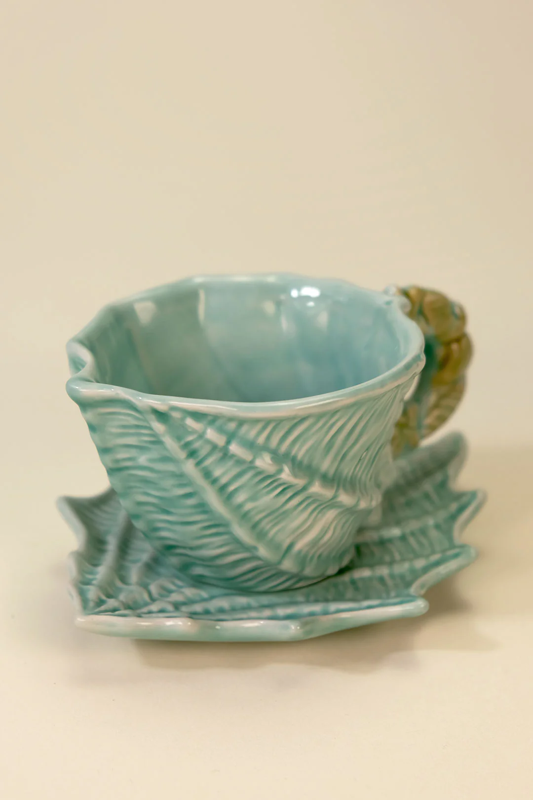 Shell Figural Cup & Saucer Blue - Image 6