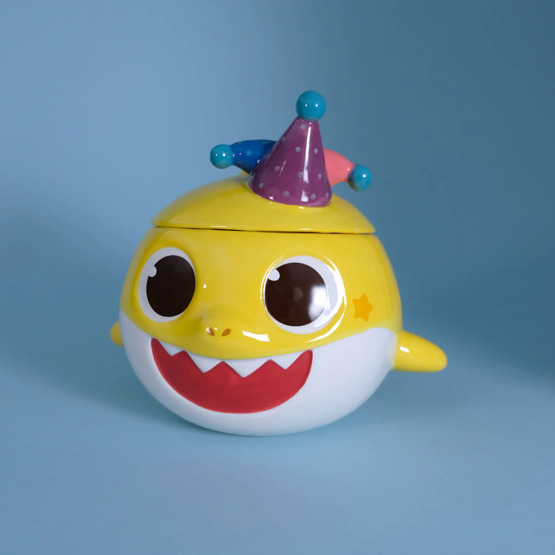 Spooky Baby Shark Family Figural Container